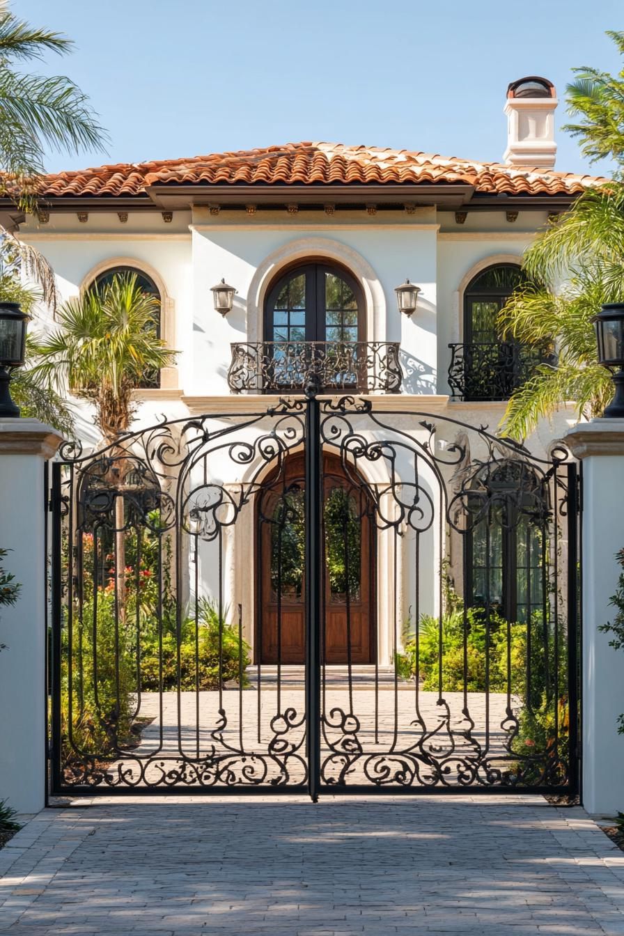 Arched Doorways With Wrought-iron Gates - photo 4