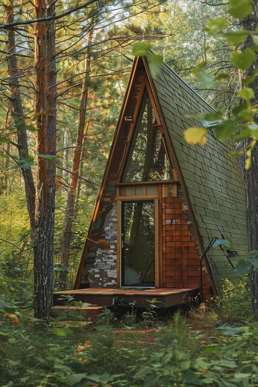 Tiny A-frame Cabin on Wheels