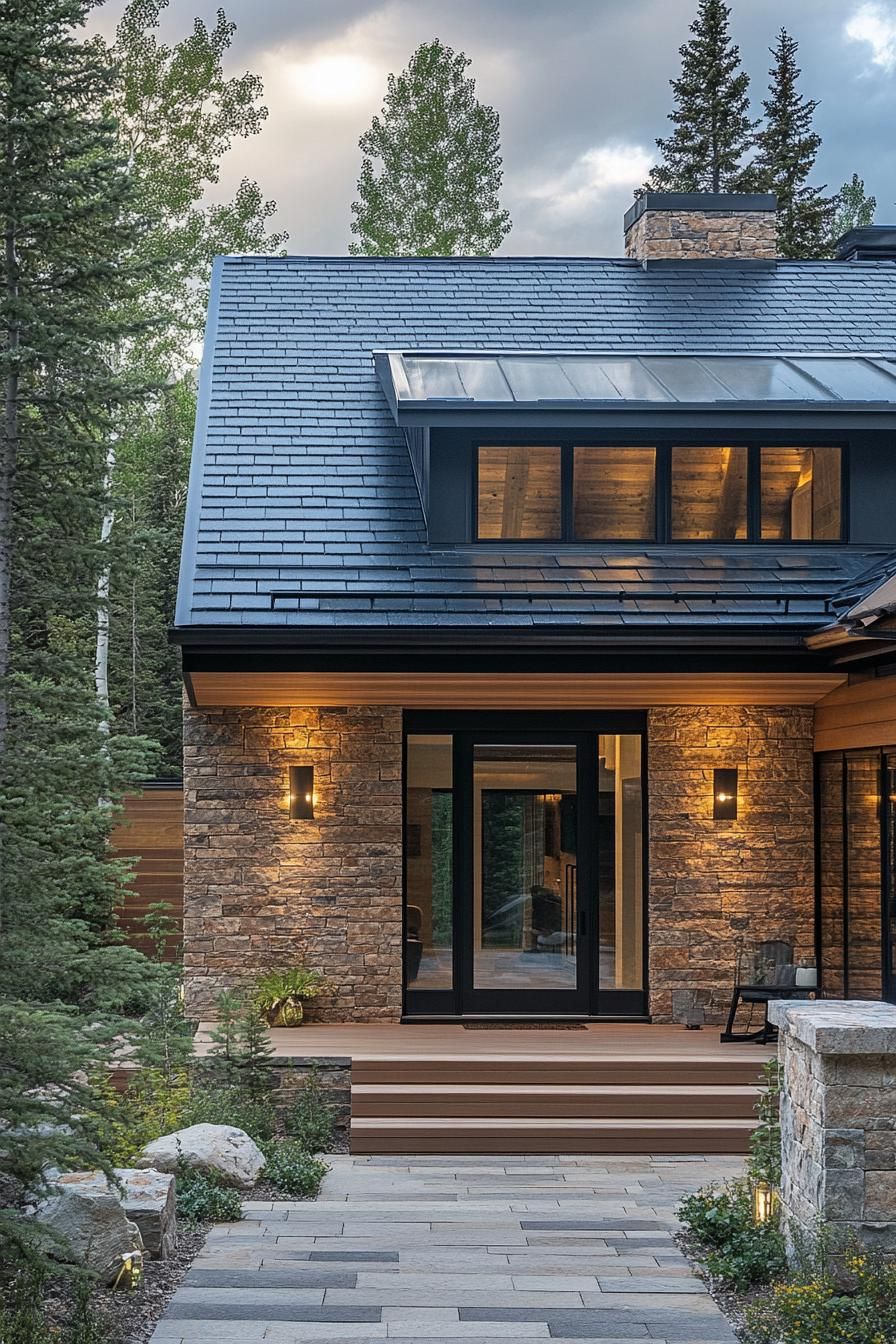 Modern Homes With Black Steel and Wood - photo 3