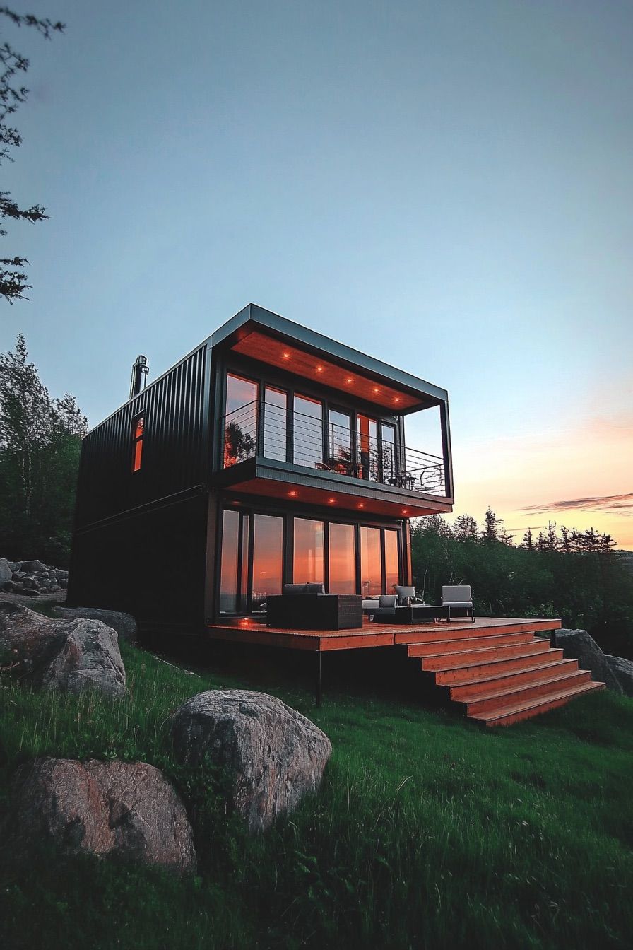 Container Home With Mezzanine Loft - photo 4