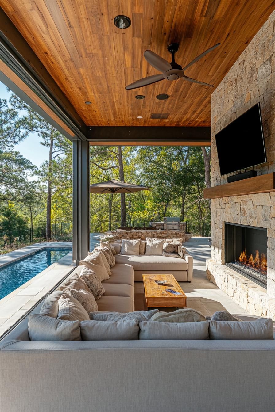 An Outdoor Living Space with Mediterranean Flair