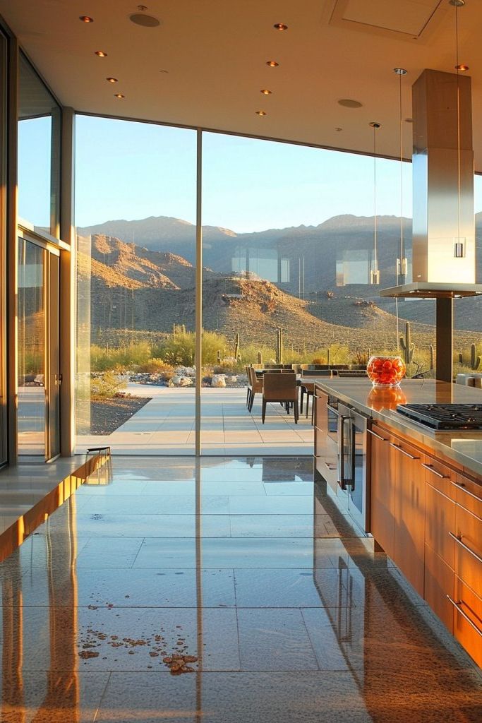 Wrap-around Balcony Off the Kitchen