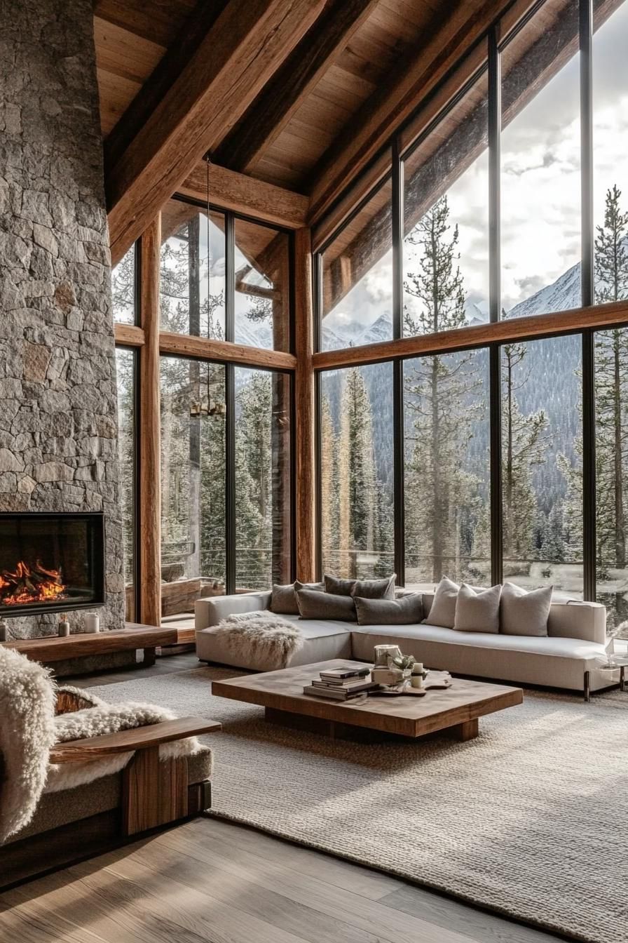 A Mountain Getaway Built Around the Fireplace