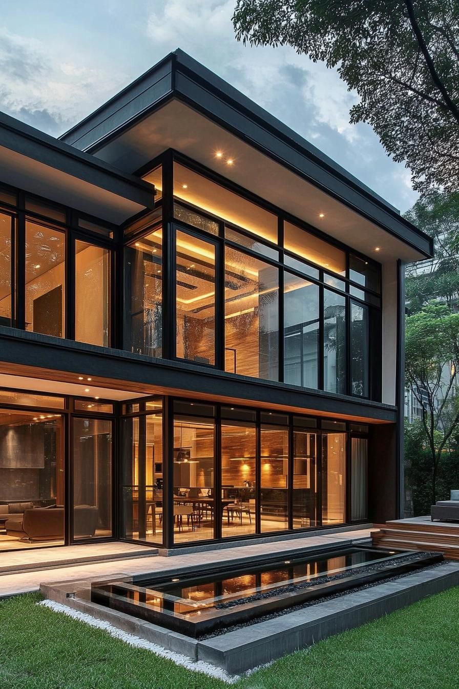 Sleek Facades in Black Steel and Glass - photo 3