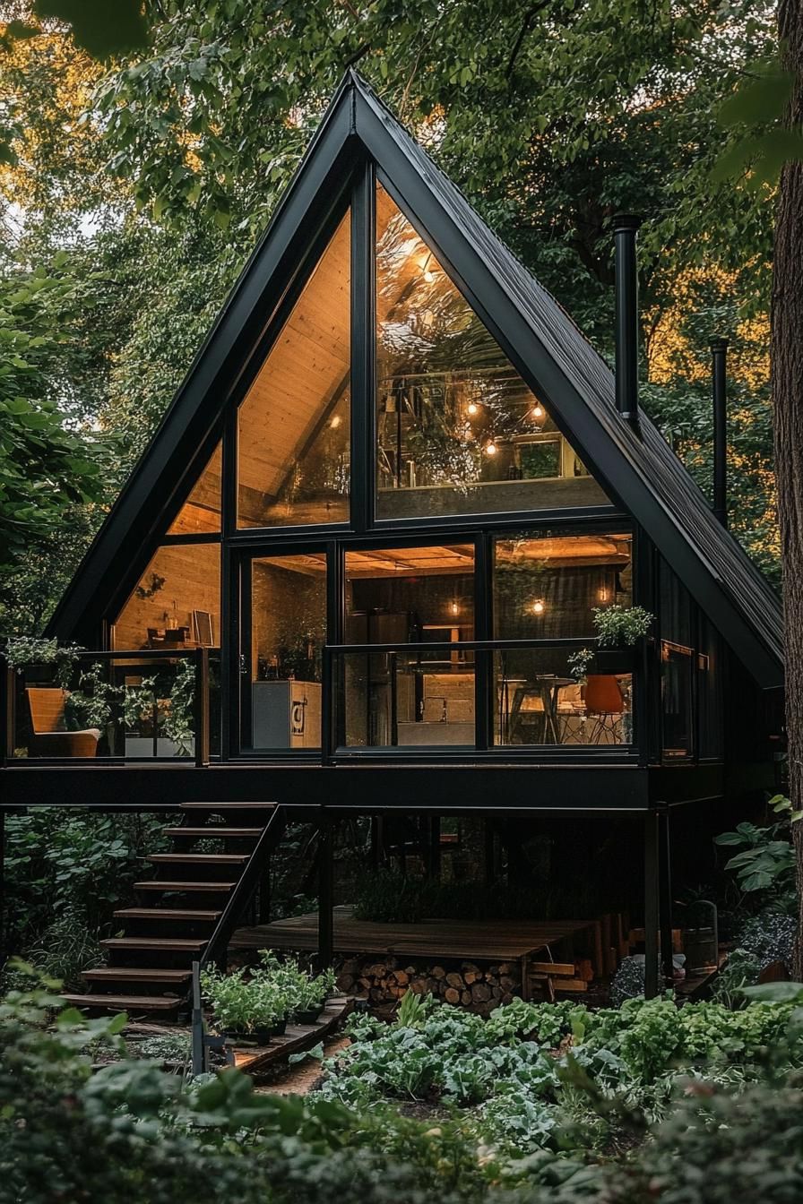 A Stunning A-Frame Glass Retreat