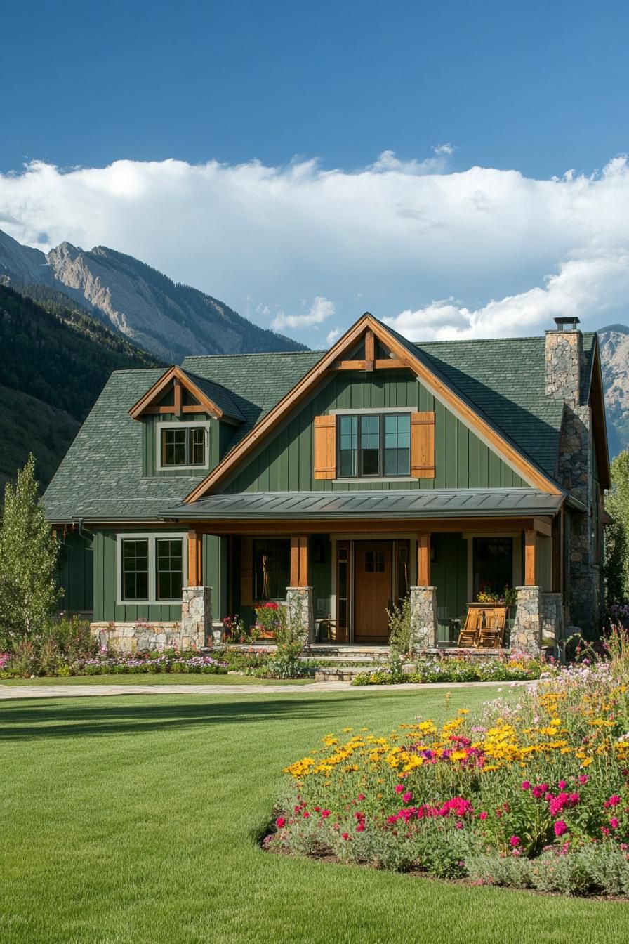 Moss Green Walls With Black Metal Roofing - photo 3
