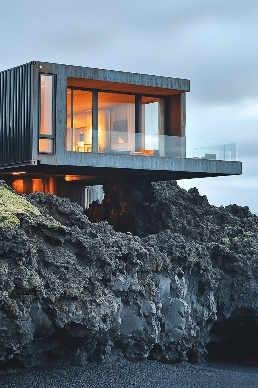 Cliffside Home Built From Shipping Containers - photo 3