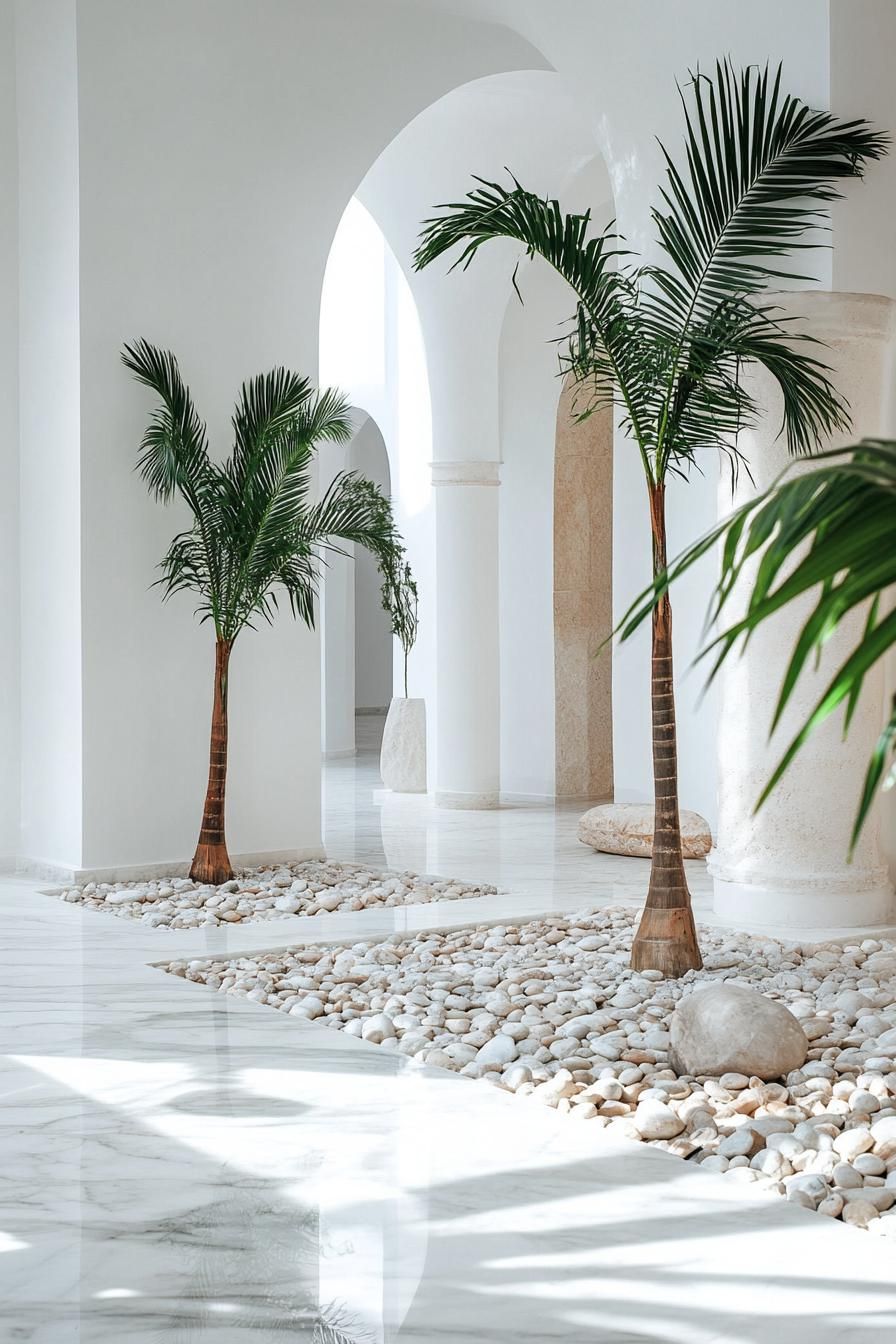 Palm Tree Courtyard with Modern Style