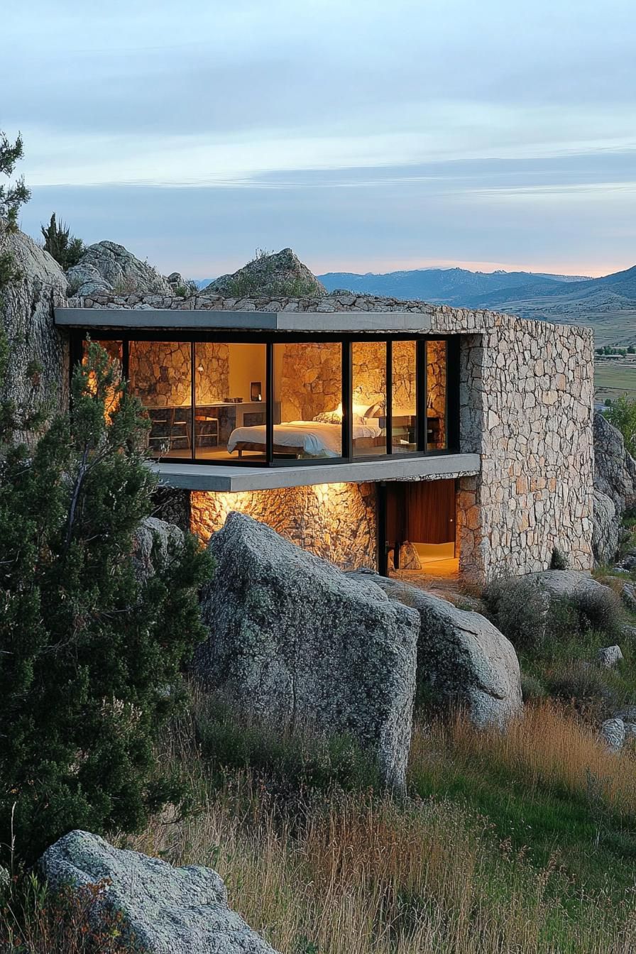 Stone Exteriors That Merge With the Land