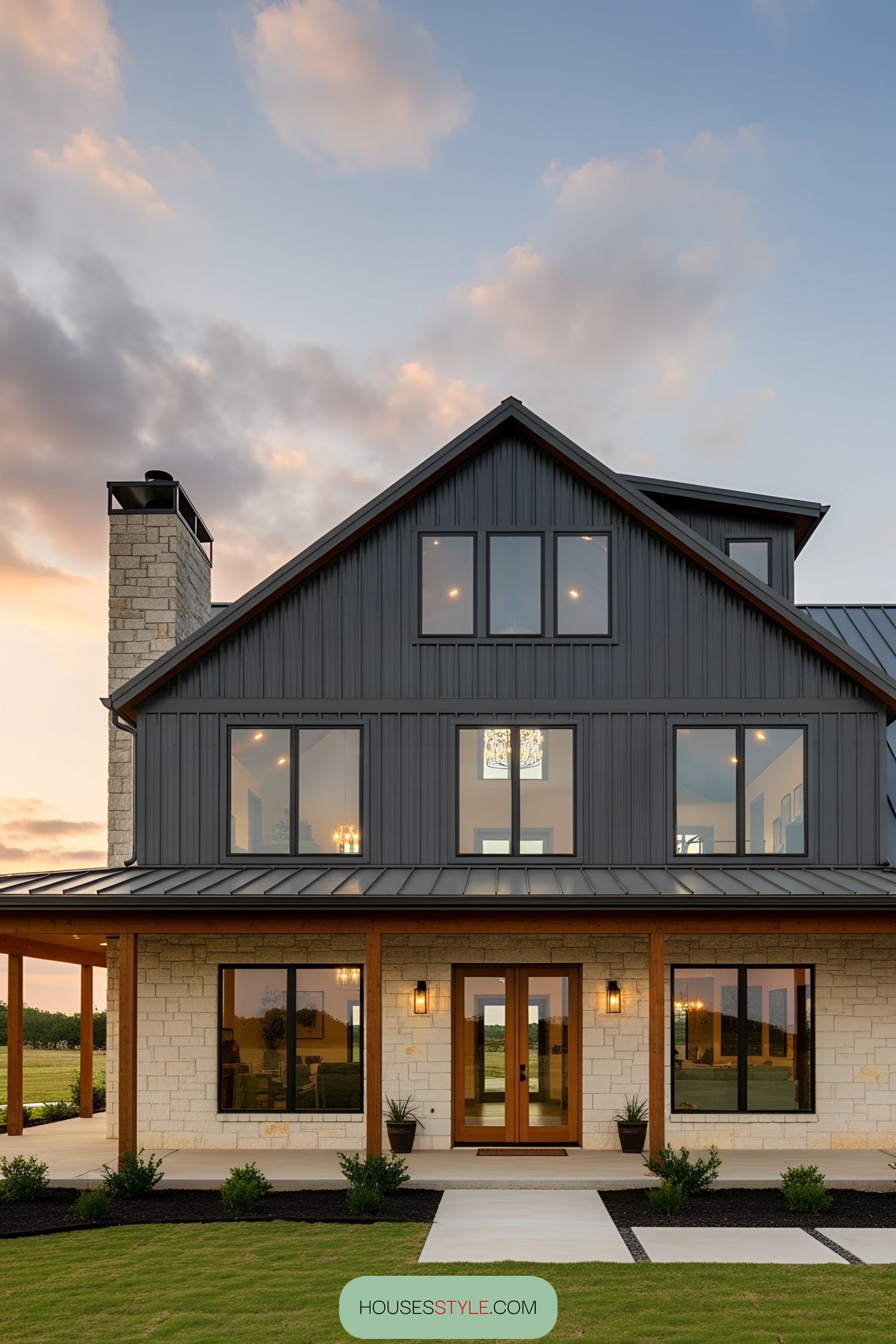 A Barnhouse Built Around Its Wraparound Porch