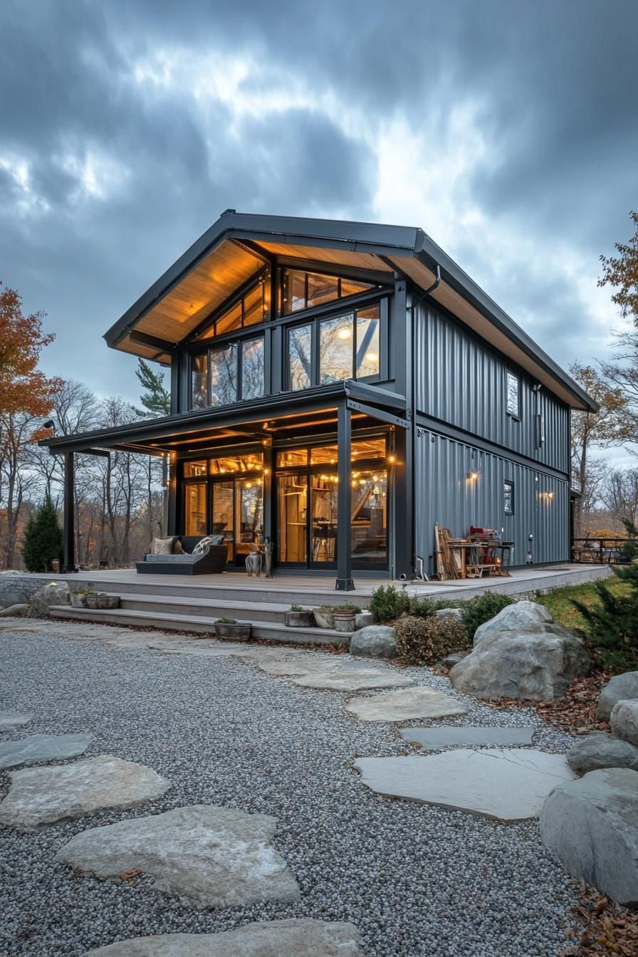 A Cozy Metal Container Home