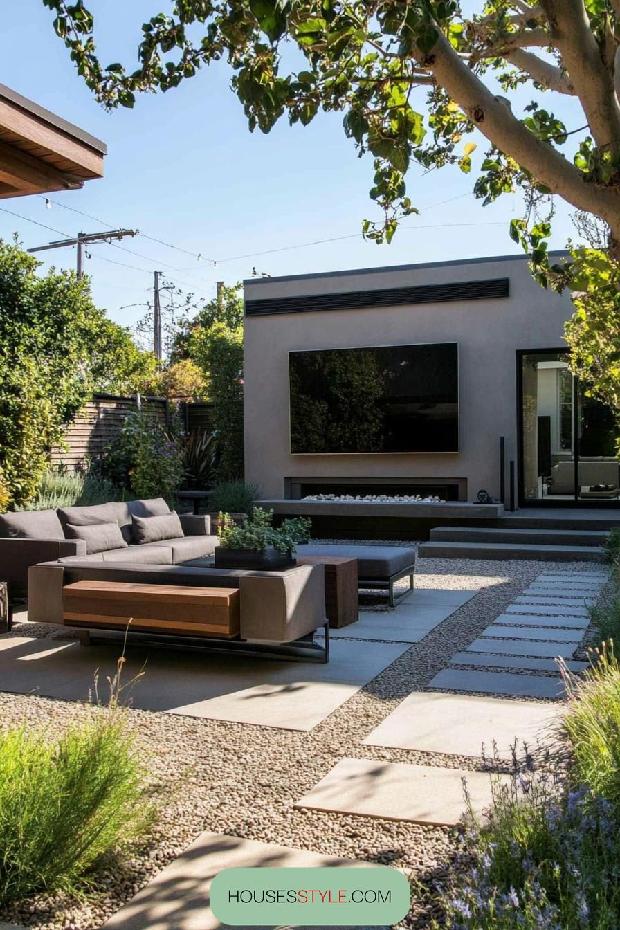 Backyard Movie Night Setup