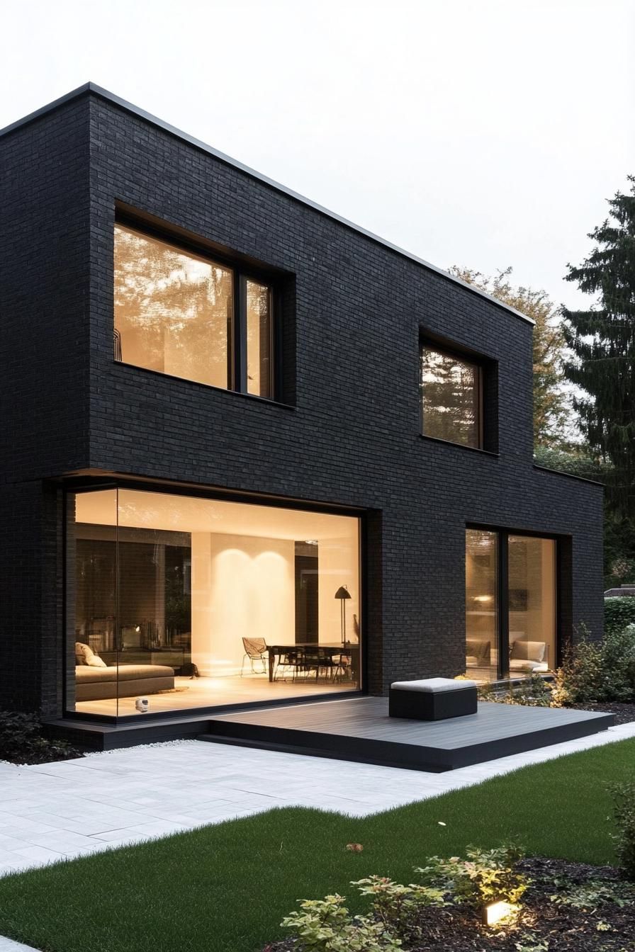 Jet-Black Brick With White Interior Walls - photo 4