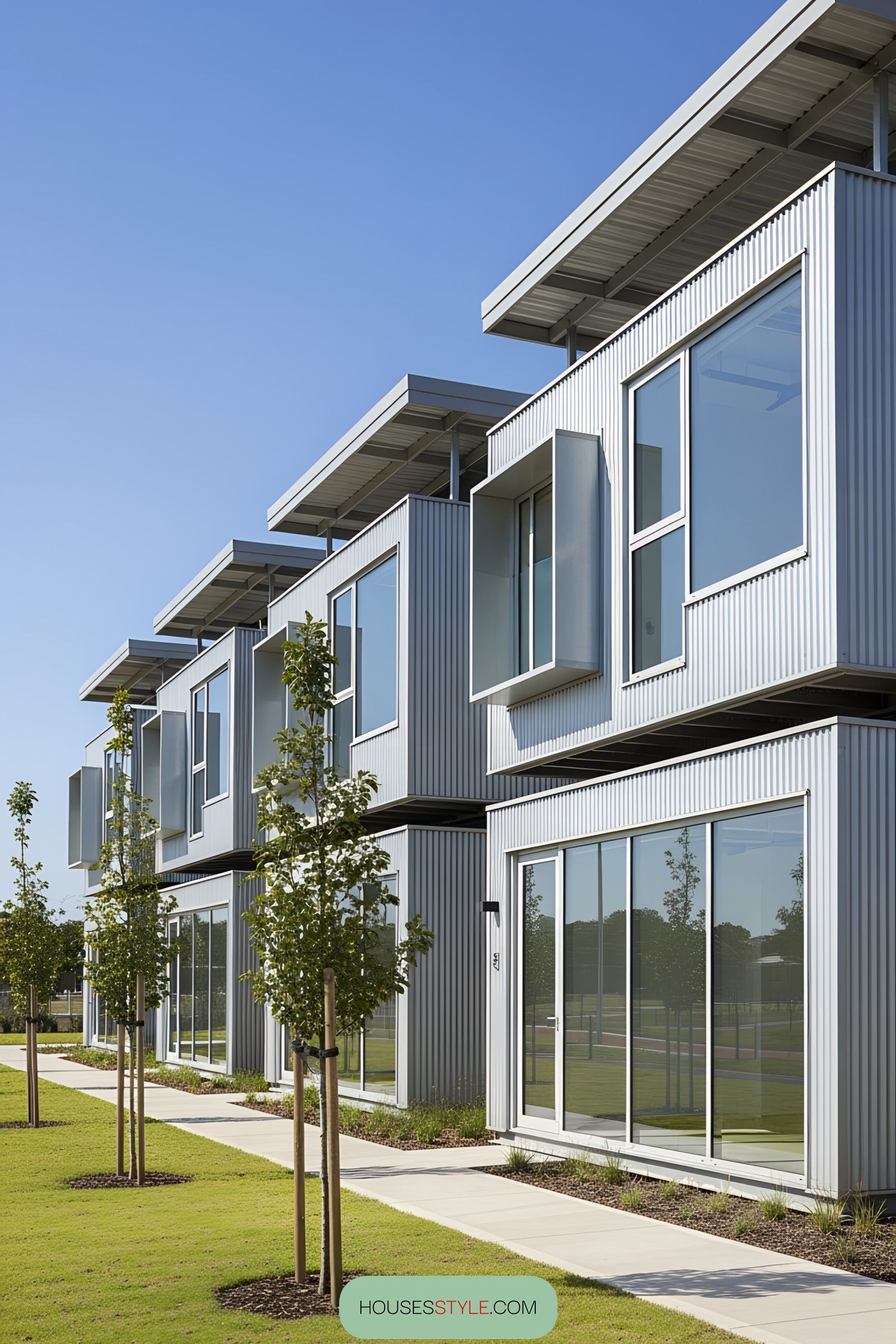Corrugated Metal Container Office Build