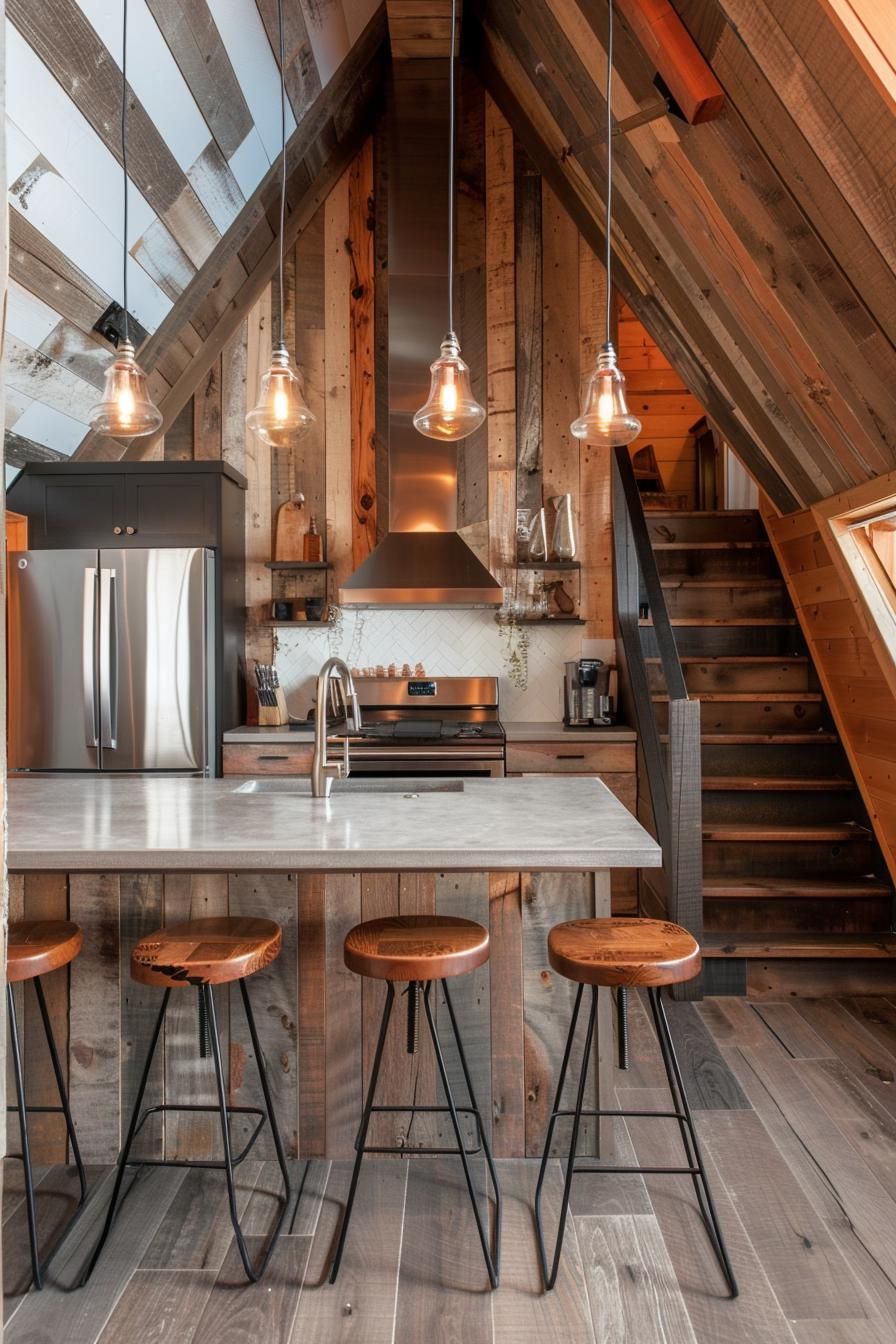 Rustic A-frame Built With Reclaimed Wood - photo 3