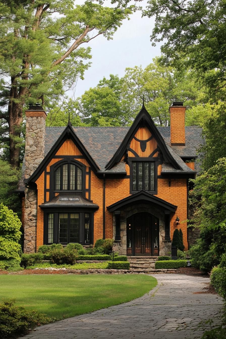 Brick Suburban House Charm