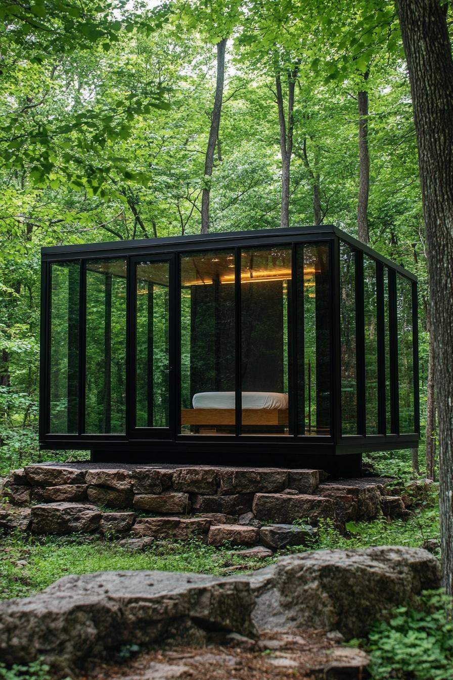 A Clear Retreat Hidden in the Woods