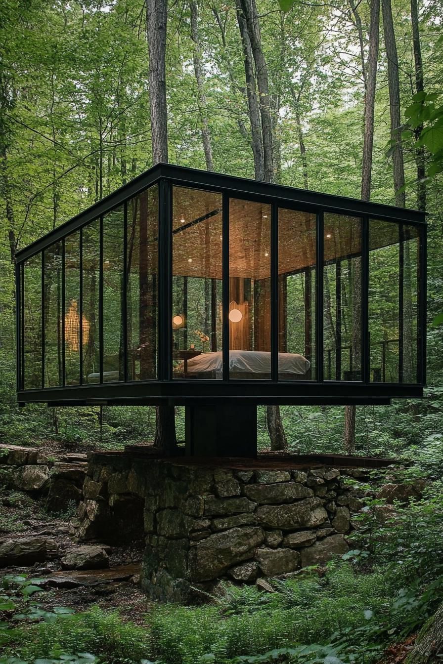 A Glass Structure That Seems to Float