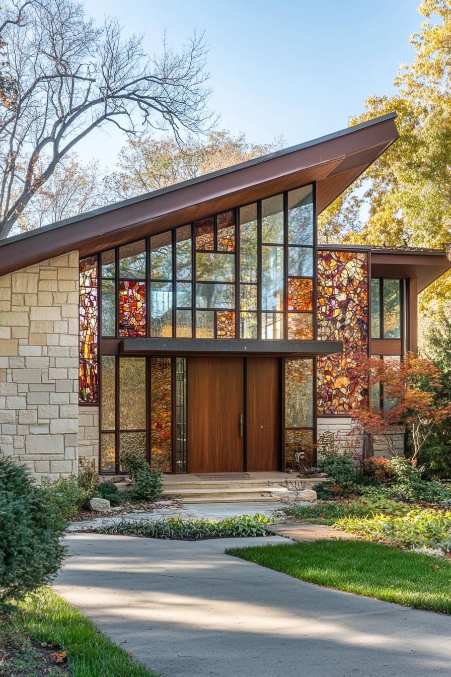 Minimalist Siding Meets Vintage Stained Glass - photo 2