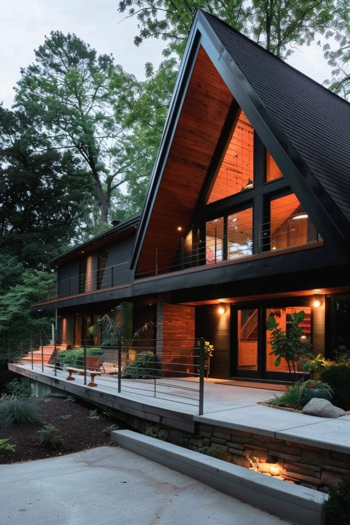 Dark Wood Exterior Accents