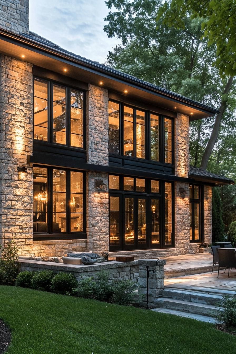 Stone Facades Paired With Oversized Windows - photo 3