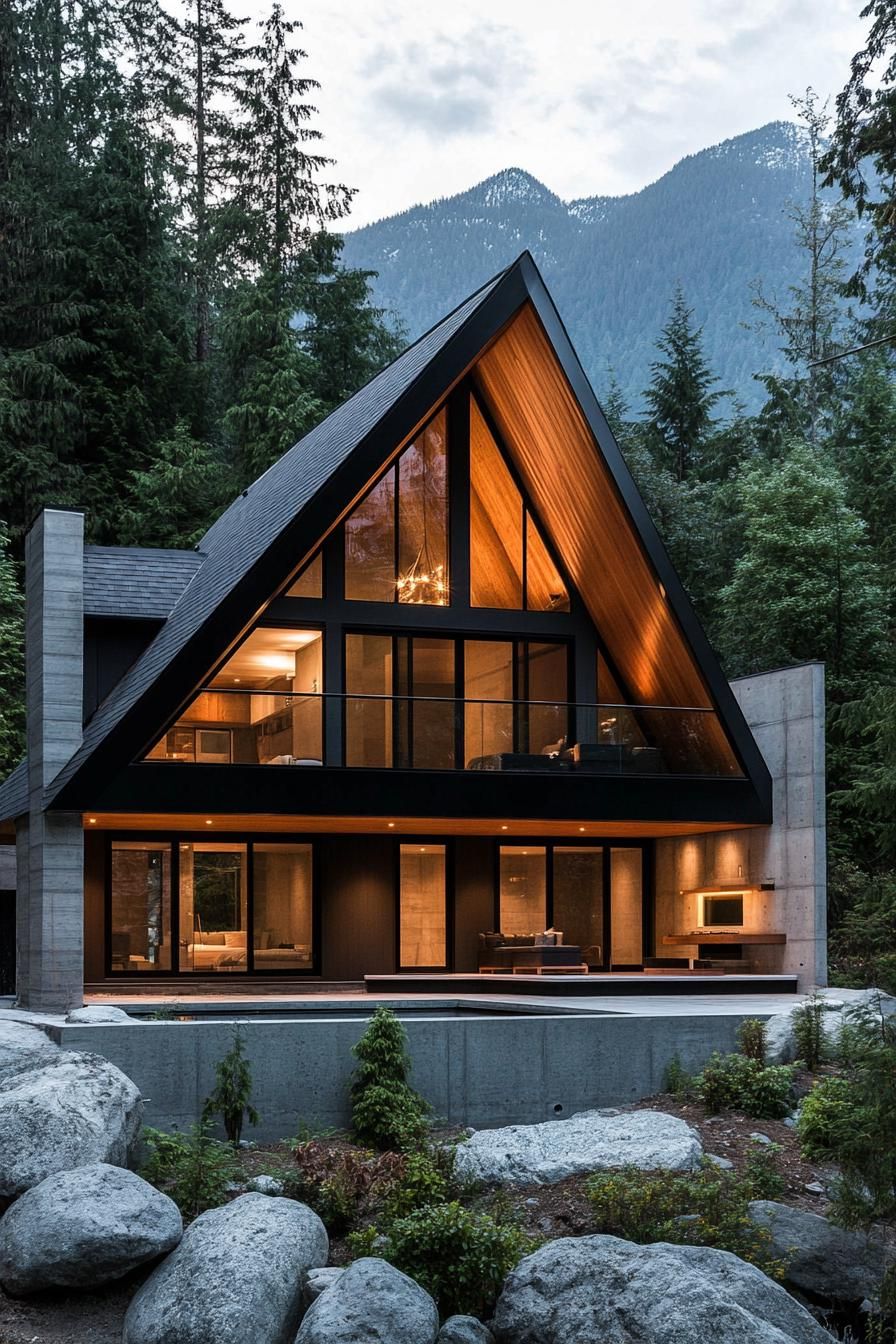 A-Frame Home on a Concrete Base - photo 2