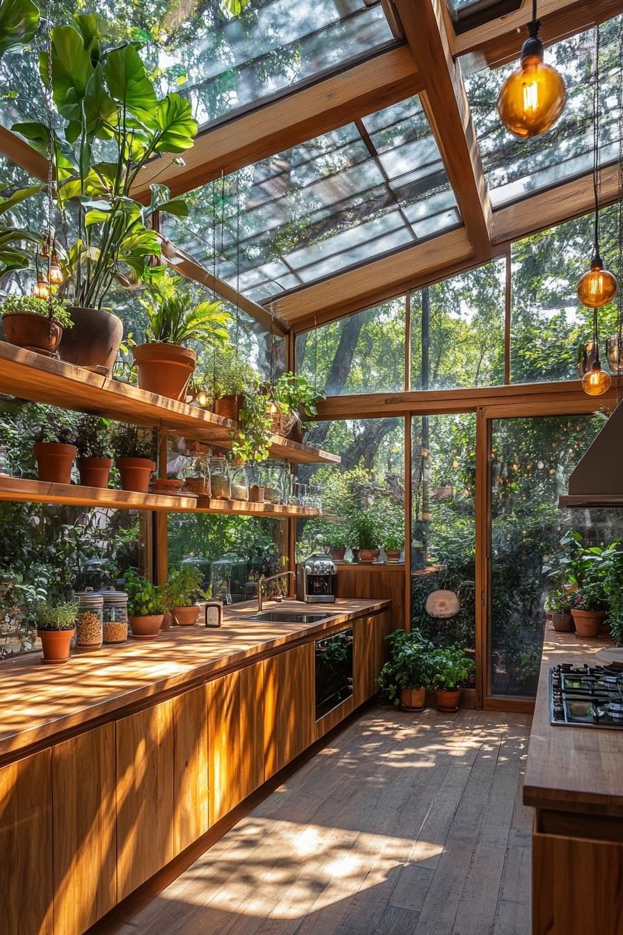 8. Kitchen Built Like a Greenhouse