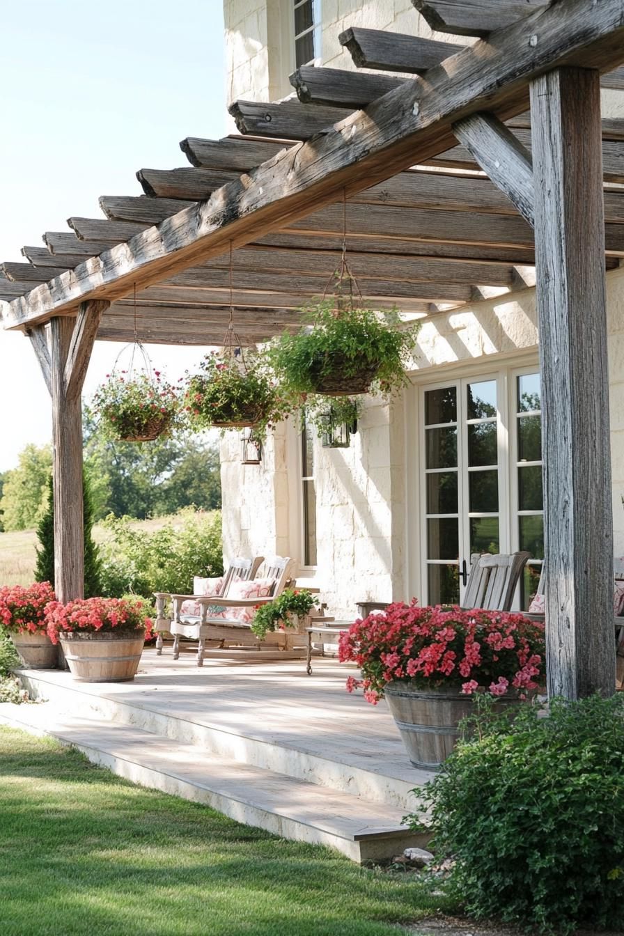 Pergolas Featuring Weathered Wood Details - photo 4