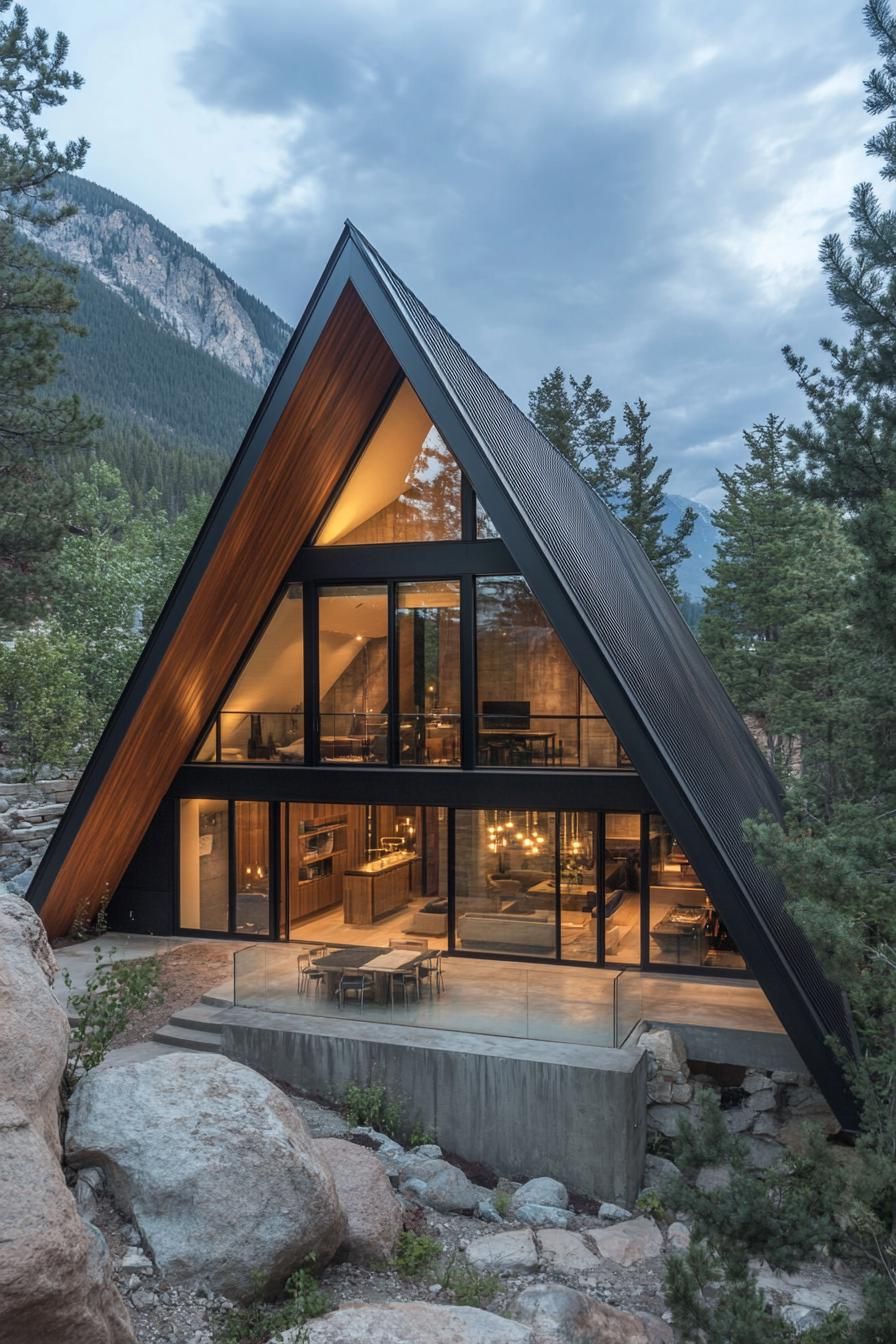 A-Frame Home on a Concrete Base