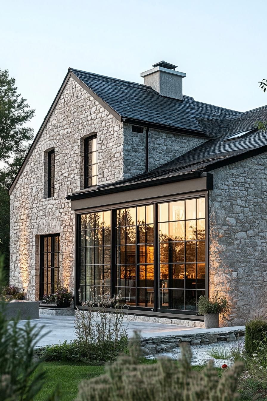 Stone Facades Paired With Oversized Windows - photo 4