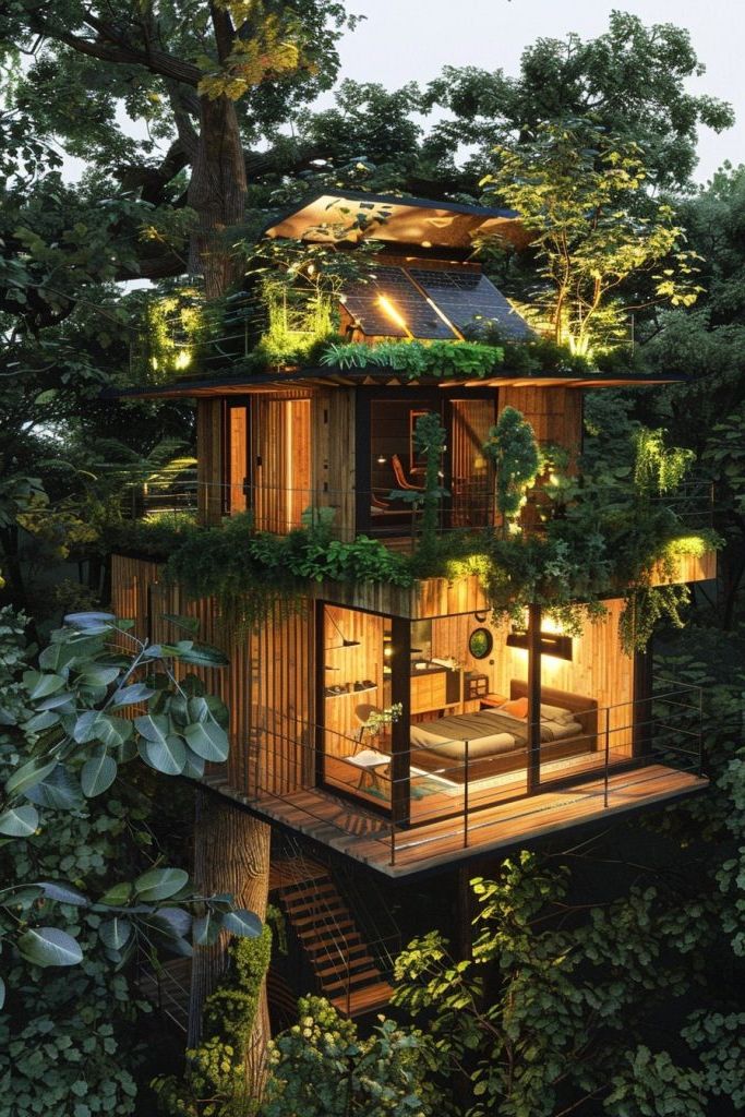 Solar-Powered Cabin With a Rooftop Garden - photo 3