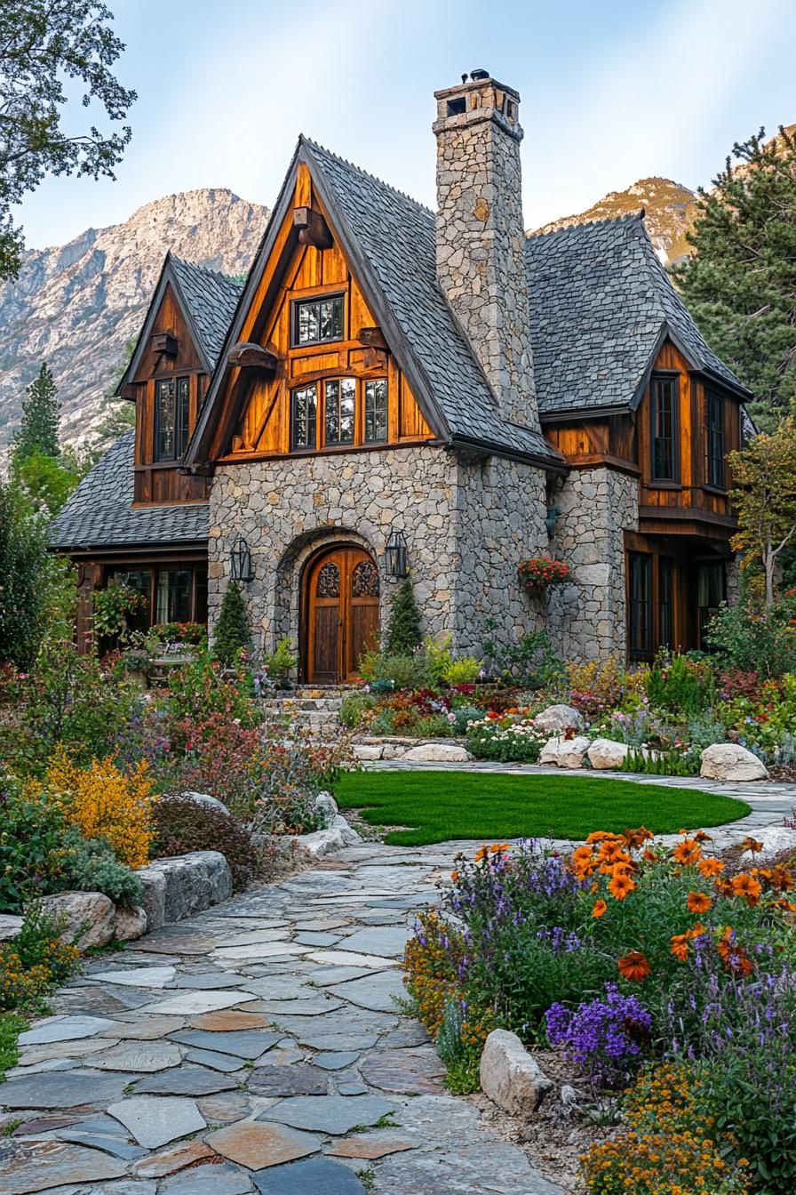 A Stone Cottage Bursting With Flowers