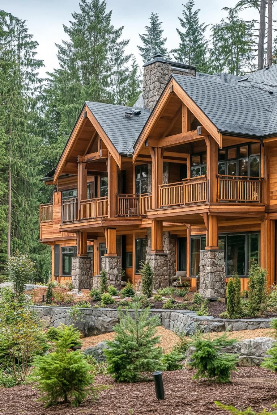 Cozy Mountainside Forest Lodge Escape