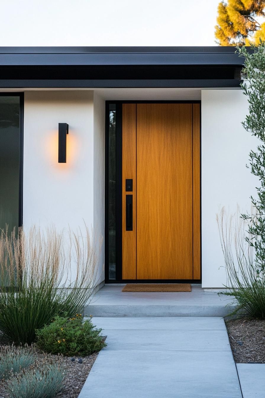 Mustard Yellow Door Paired With Black Hardware