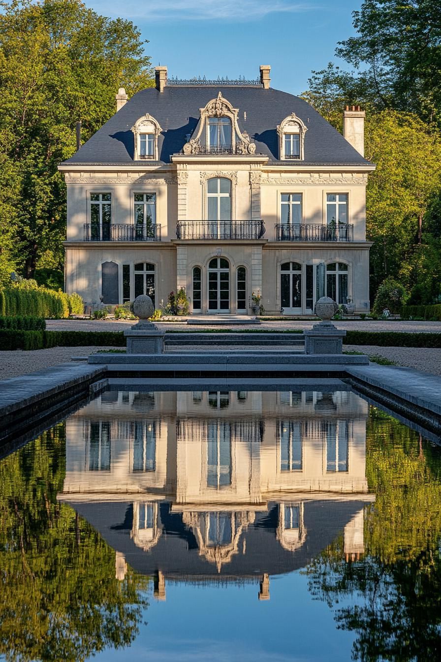 French Elegance Captured in a Reflection