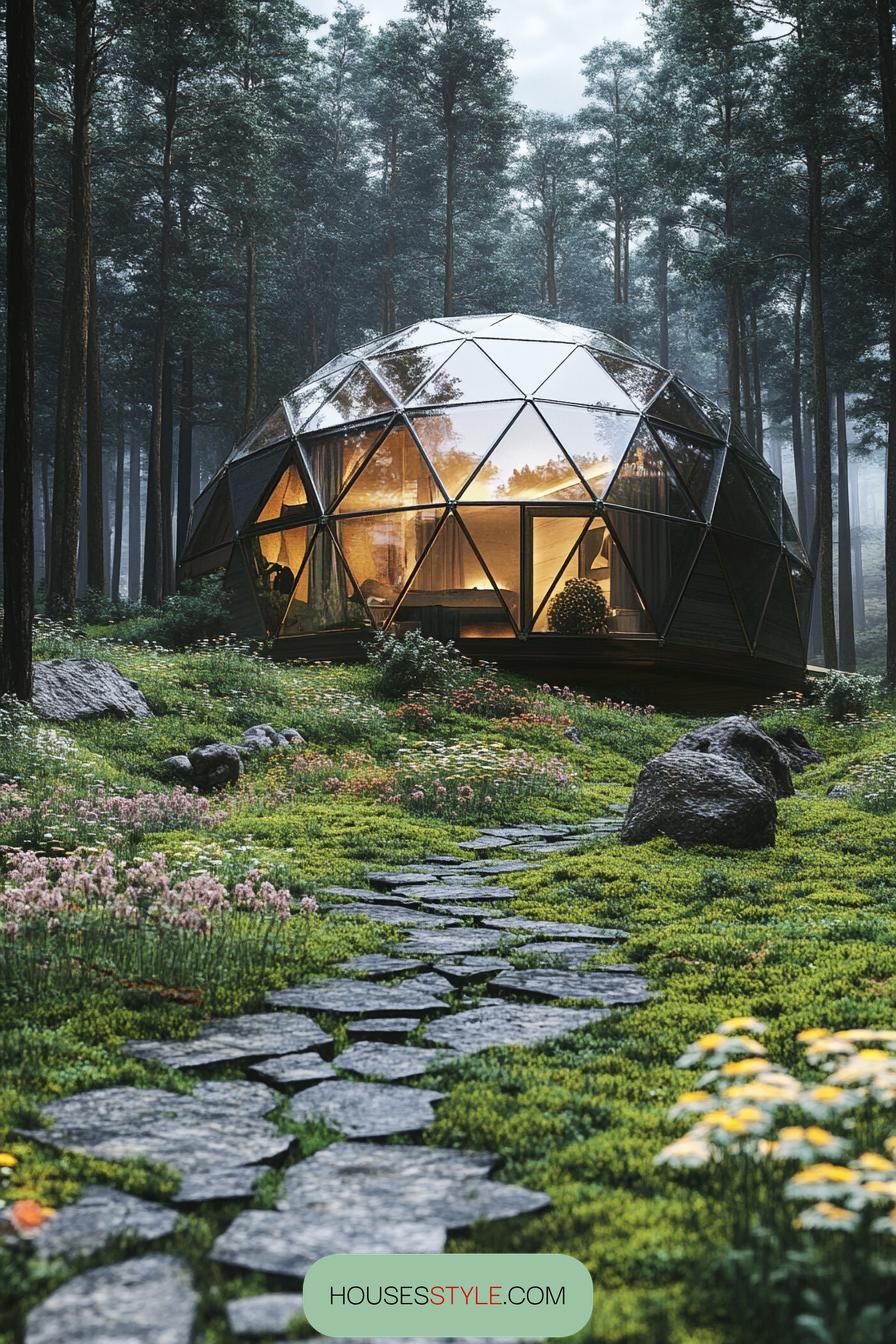 Geodesic Dome With a Forest Glade