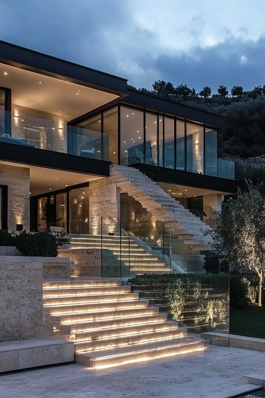 Glass Railings for a Floating Staircase - photo 4