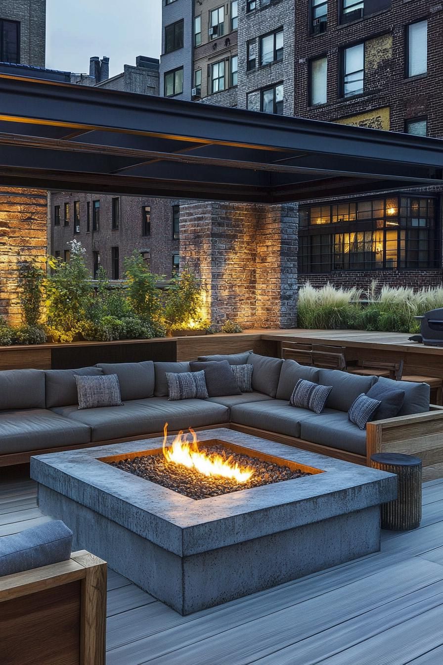 Fire Pit Lounge With Built-In Seating - photo 4