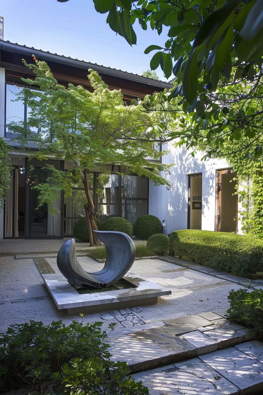 Sculptural Art as a Courtyard Focal Point - photo 3