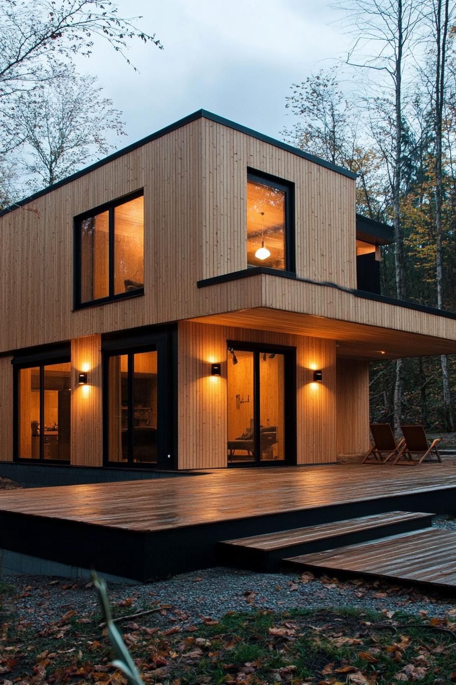 Light Wood Panels With Bold Geometric Shapes - photo 4