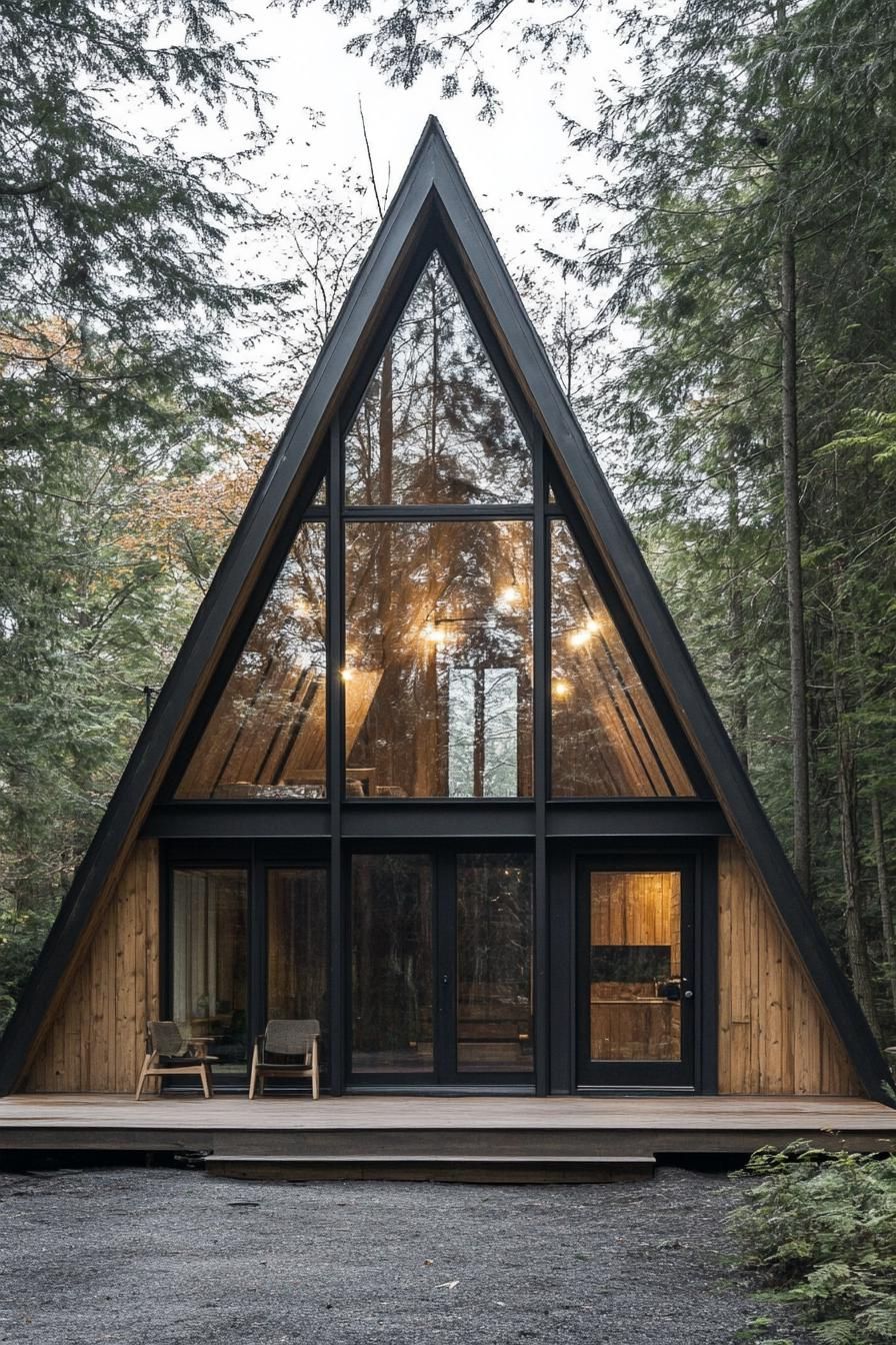 A-frame Cabin Finished In Rustic Timber - photo 4