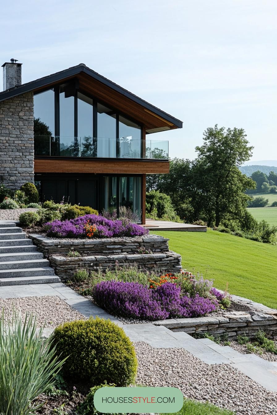 Flower Beds With Stacked Stone - photo 3