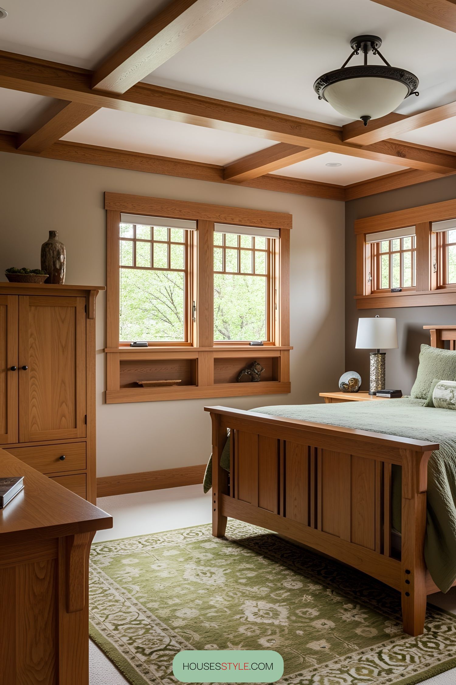 Natural Wood and Warm Craftsman Serenity
