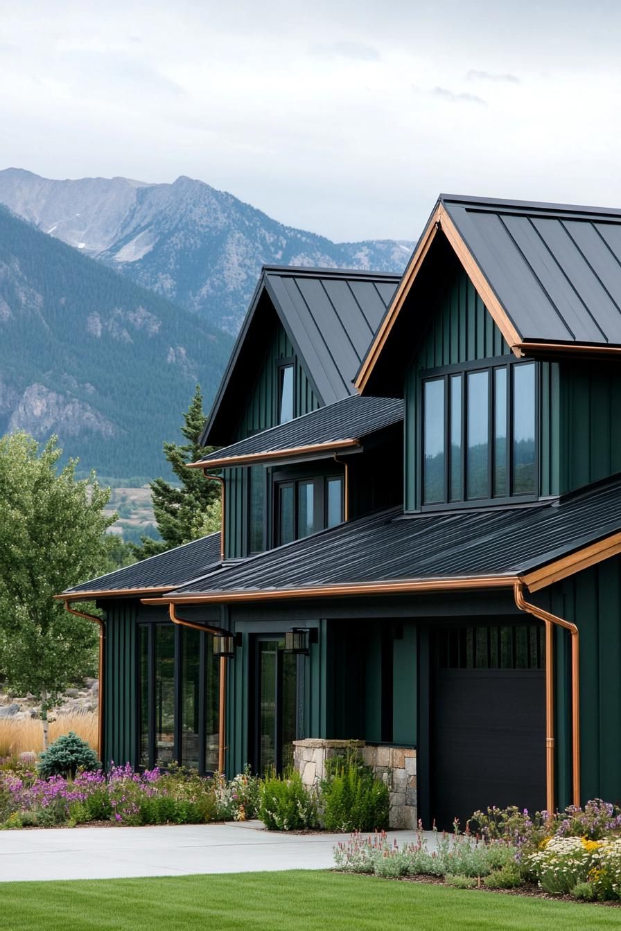Emerald Green Siding With Copper Gutter Trim - photo 4