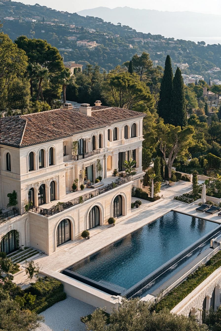 French Mansion Set Among Green Hills