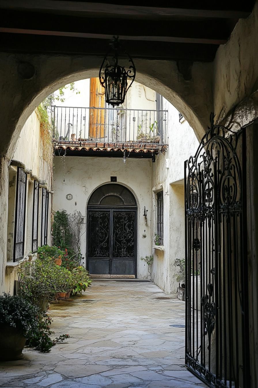 Arched Doorways With Wrought-iron Gates - photo 3