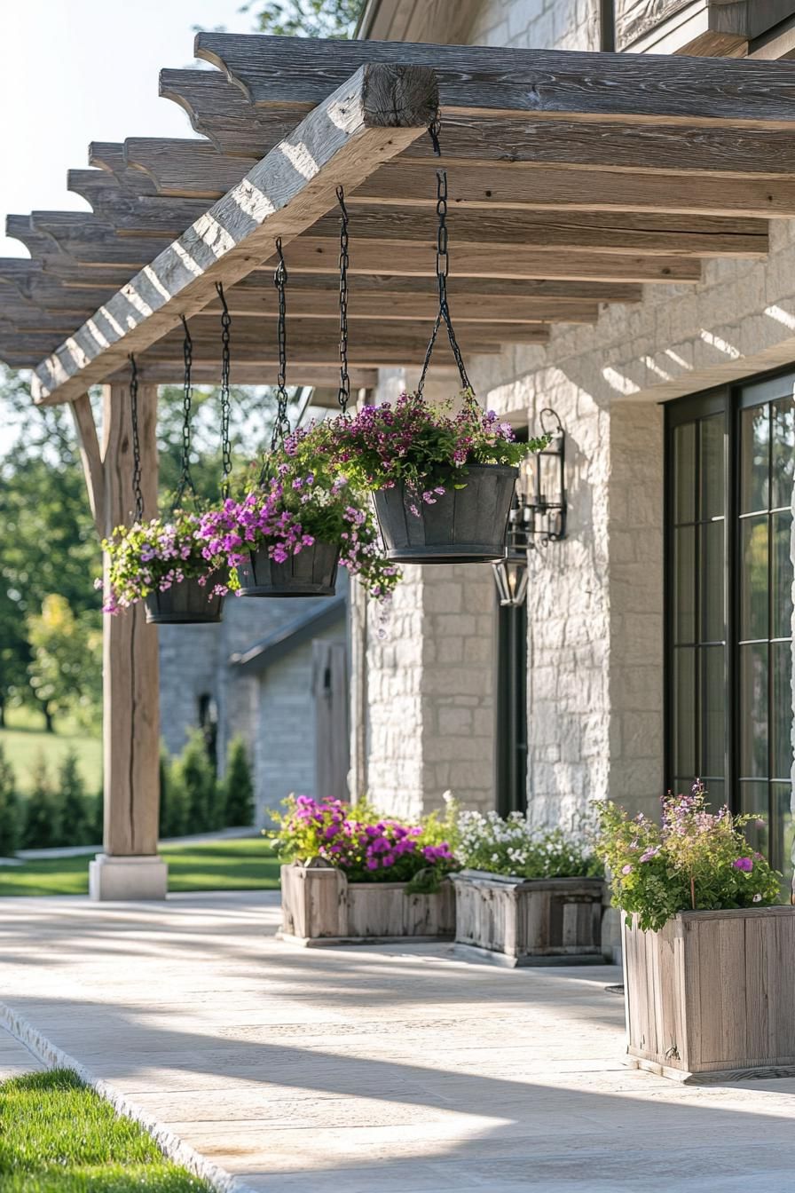 Pergolas Featuring Weathered Wood Details