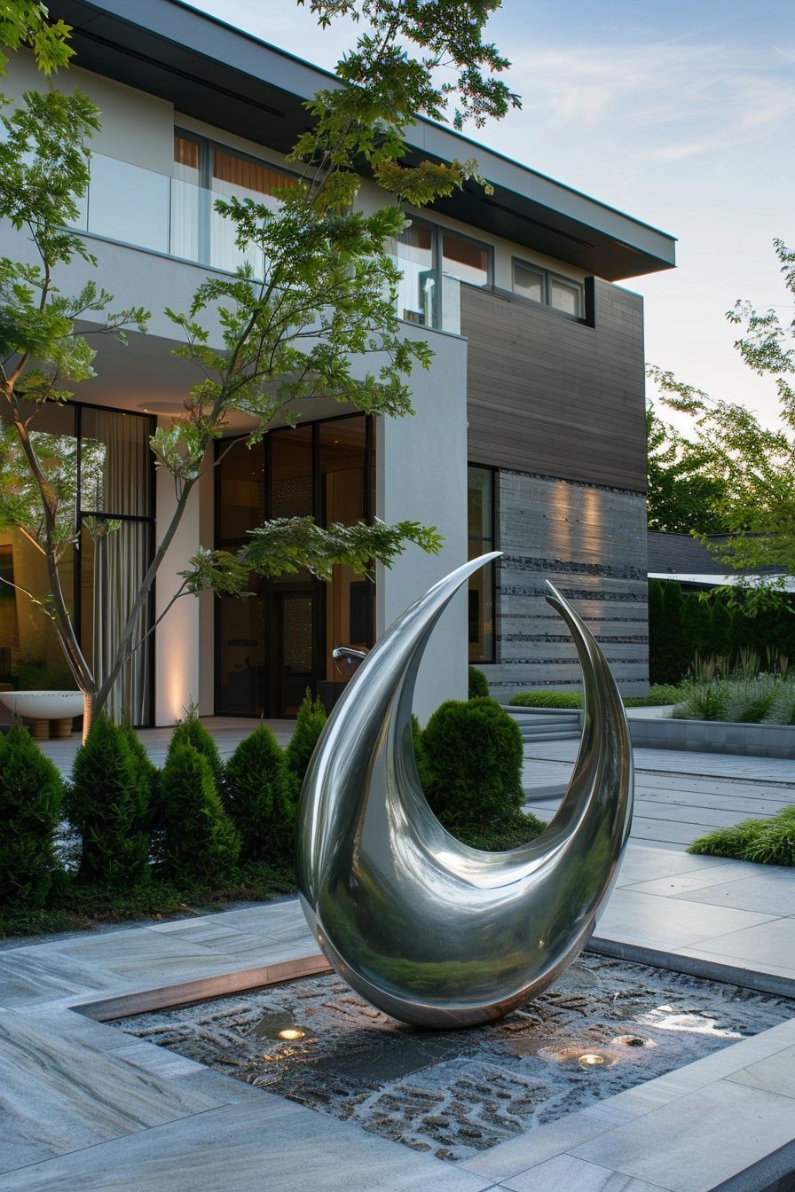 Sculptural Art as a Courtyard Focal Point - photo 2