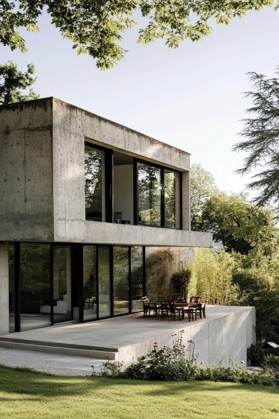 Smooth Concrete Facades With Oversized Glass Windows - photo 4