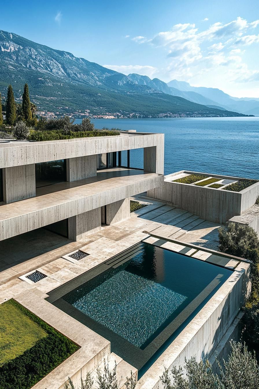 Concrete Villa by the Sea